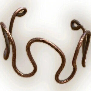 Unisex Copper Wave Bracelet Adjustable Handmade